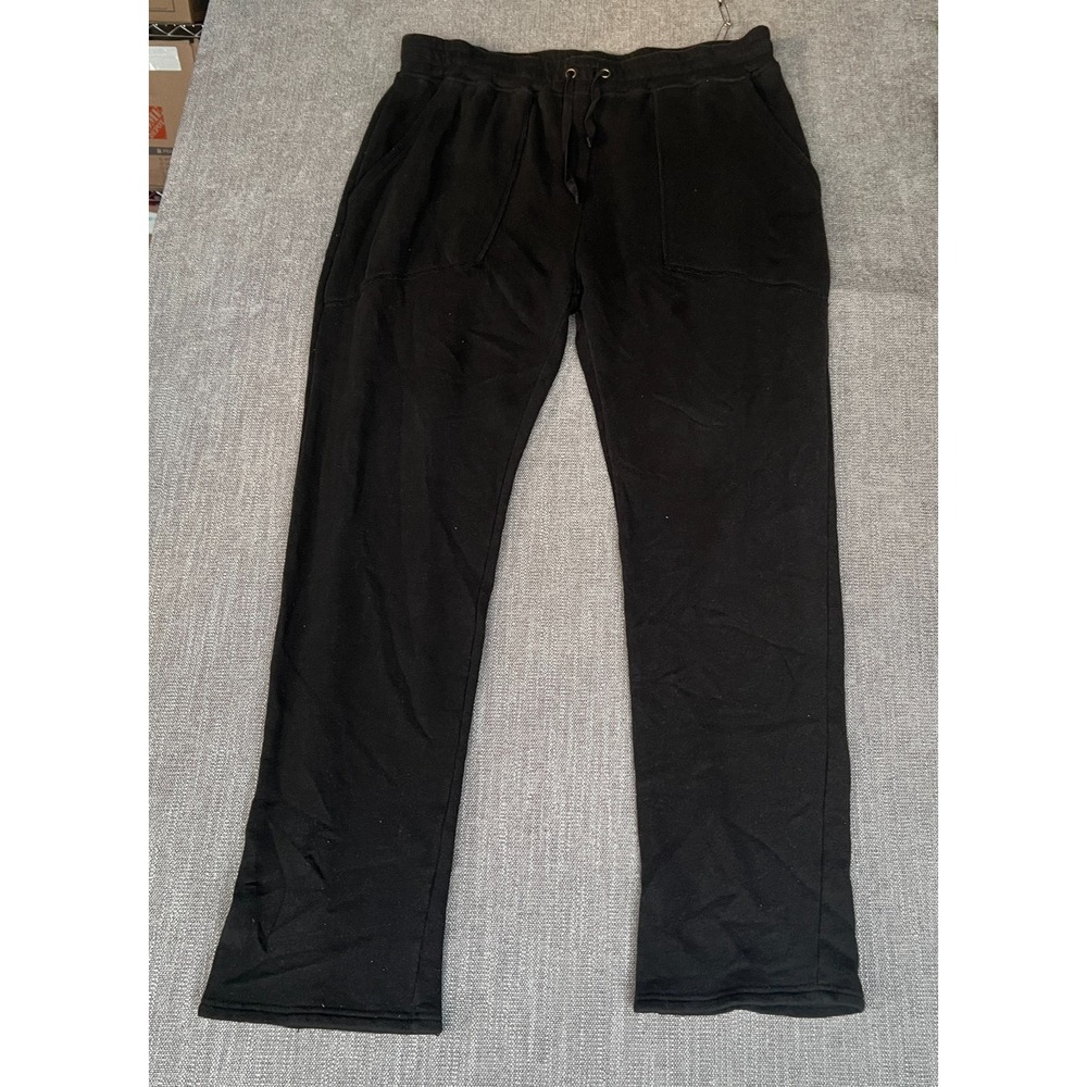 Robert Geller Seconds Sweatpants Mens XL Black Fleece Lined Drawstring Waist
